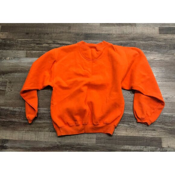 Vtg Illinois Football Mens Small Orange Crewneck Sweatshirt Pullover - Picture 3 of 5